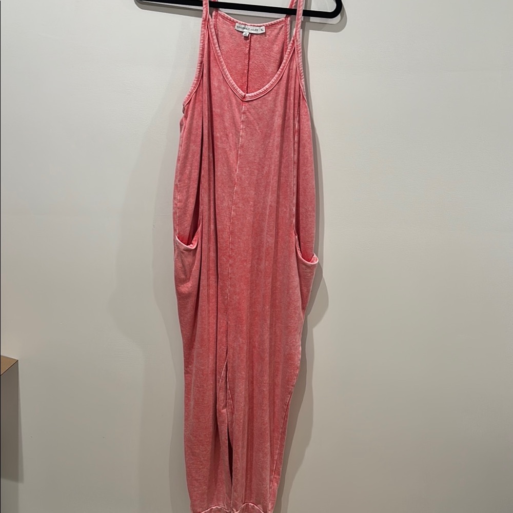 Pink Sleeveless Jumpsuit